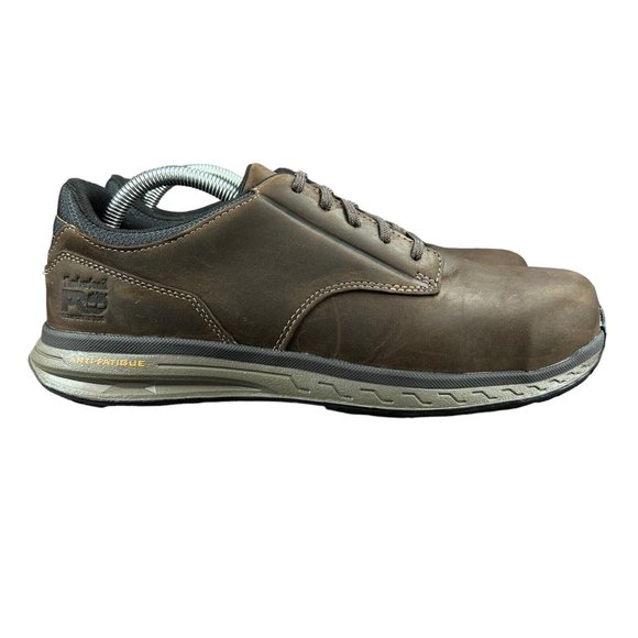 Timberland Pro Drivetrain Oxford Composite Toe Brown Work Shoes Men's Sz 8.5-14W - Picture 1 of 9